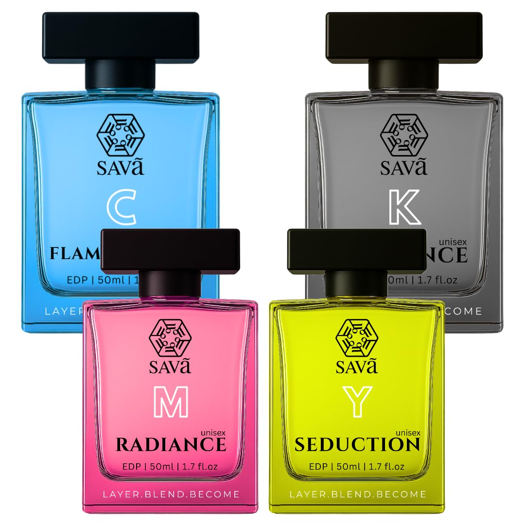 CMYK by SAVAA | Luxury Perfume Layering Gift Set - 4 unique Scents - 15 Distinct Fragrances | LAYER • BLEND • BECOME | SAVā - सवा - સવા - SAVA-picture-22
