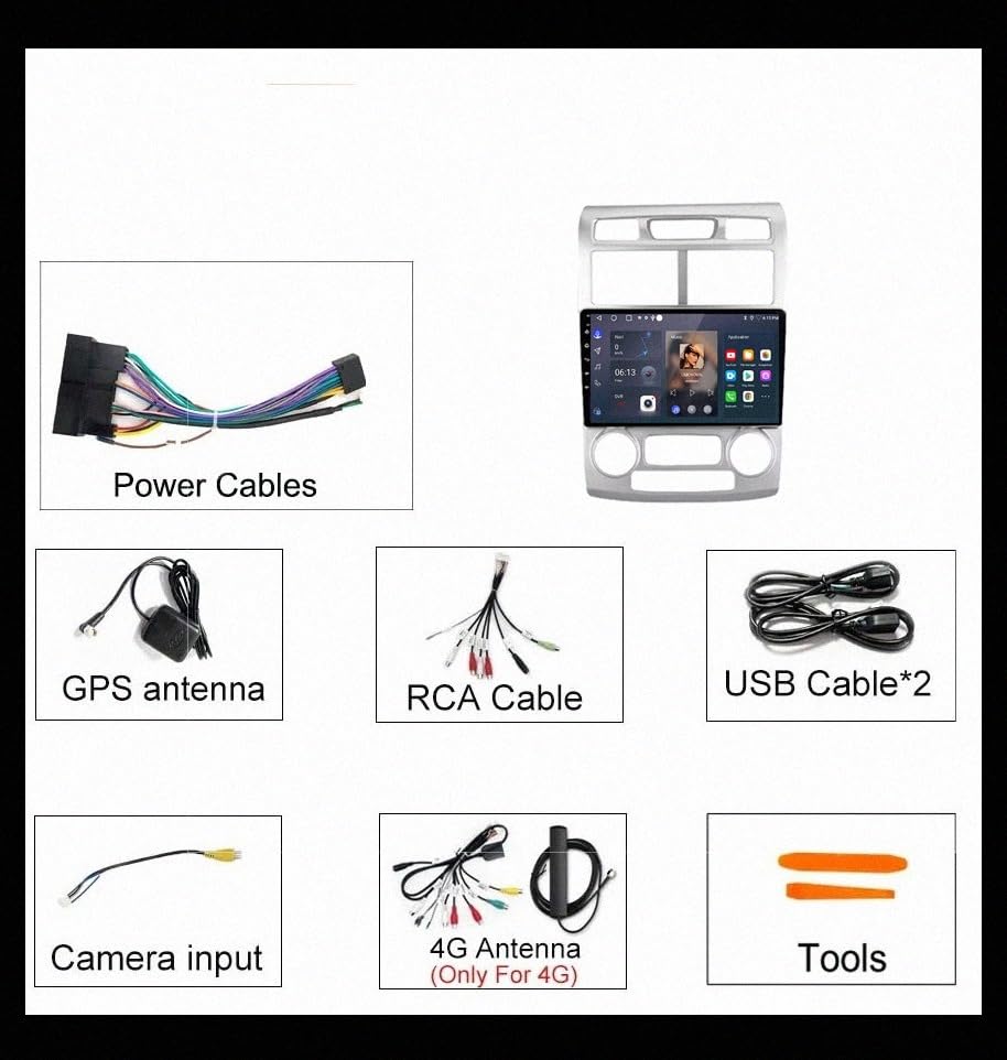 Radio de coche para Kia Sportage 2 con Carplay y Android Auto 4GB+64GB 3