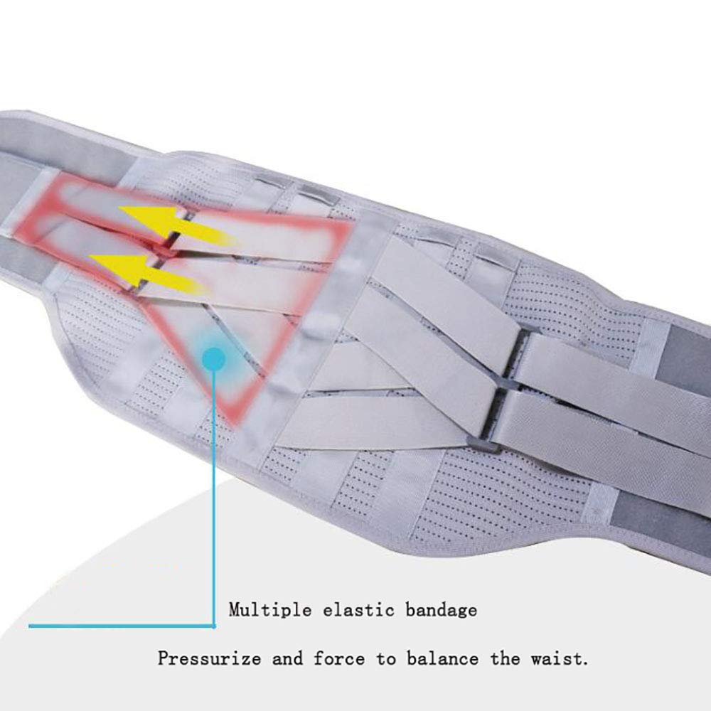 CMBSSTFC Supporto Lombare - Tutore per la Schiena in Tessuto Composito - Cuscinetto Lombare Rimovibile - Tutori per la Schiena per Sciatica, scoliosi ed ernia del Disco,XXL