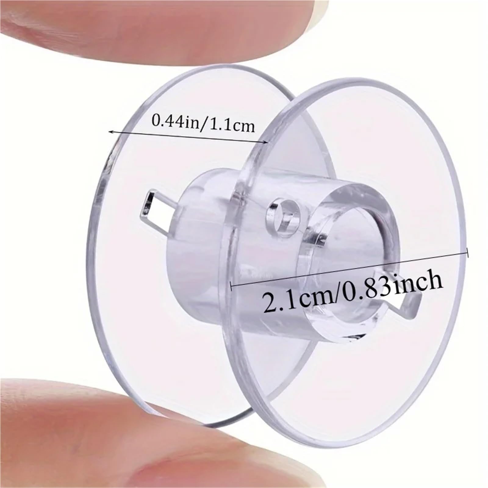 Bobinas de plástico para hilo de bordar, Bobinas de hilo 500 Uds carrete transparente máquina coser bobina plástico for el hogar