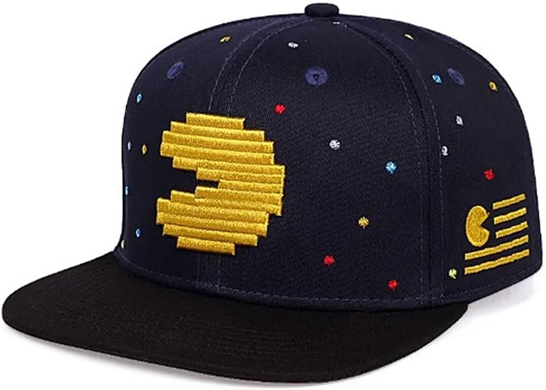 Classic Arcade Game Pac Cartoon Man Baseball Cap Adjustable Snapback Hat Multicolor Classic Arcade Game Pac Cartoon Man Baseball Cap Adjustable Snapback Hat Multicolor