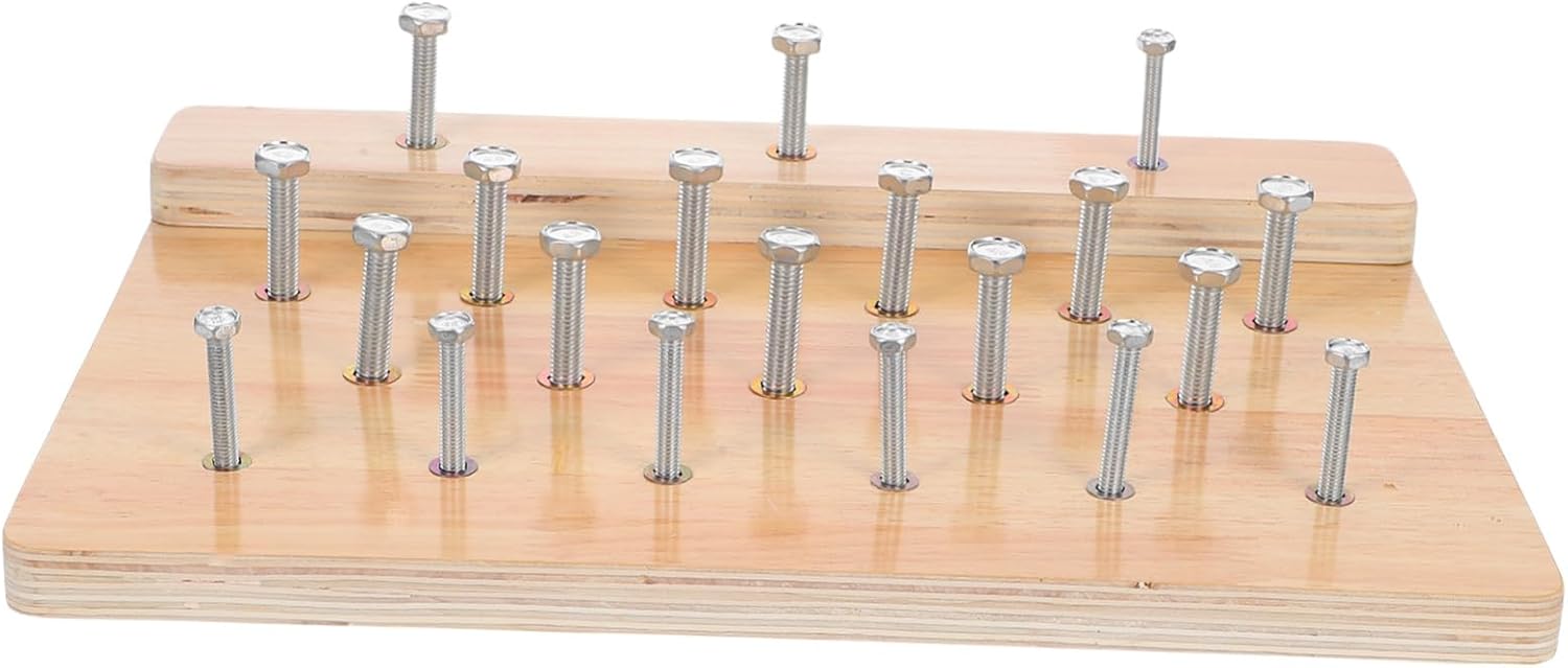 Abaodam Hand Dexterity Pegboard Hand Rehabilitation Board Wooden Finger Exercise Equipment for Therapy
