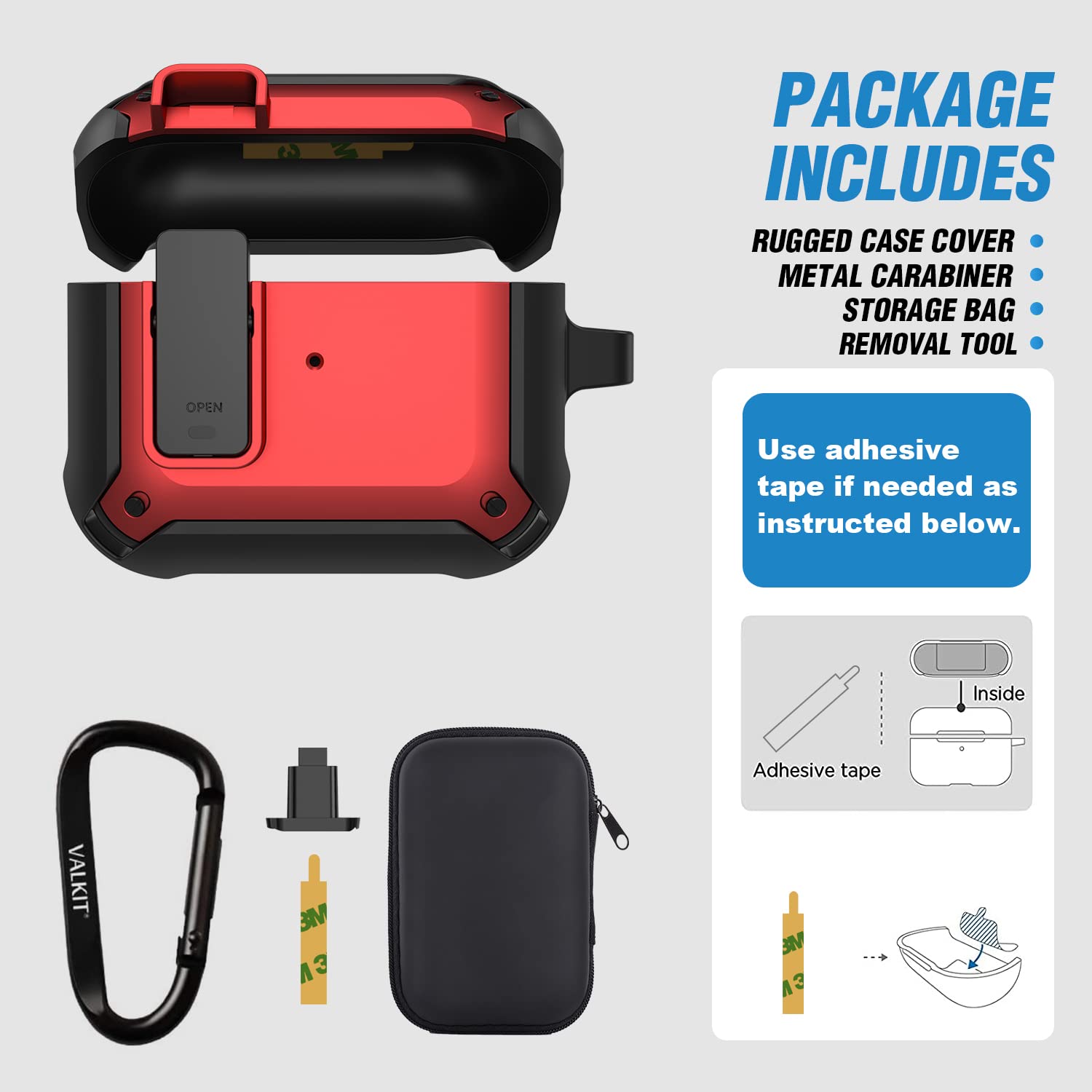 Amazon | Valkit Airpods 第3世代ケースカバー ロック付き ミリタリー