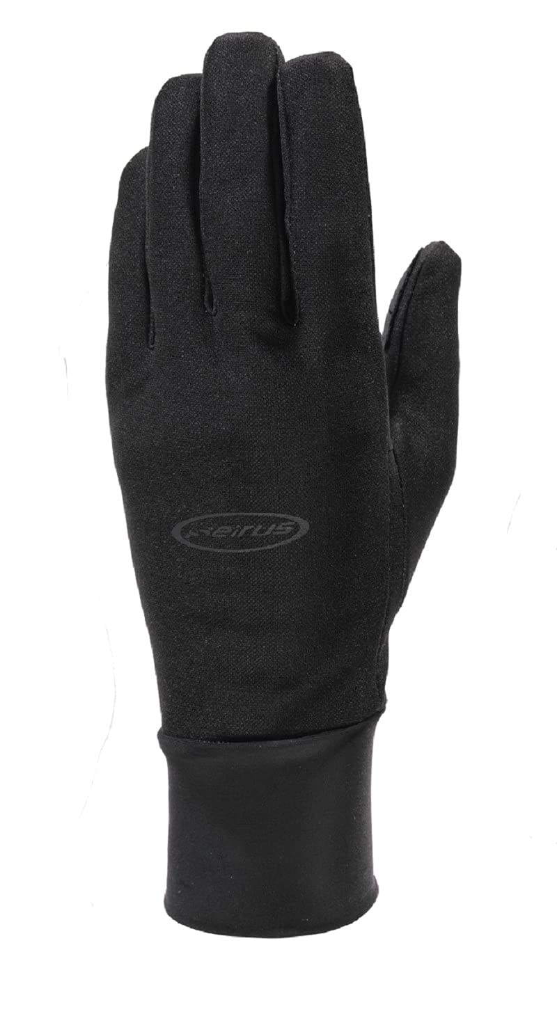 SeirusInnovation Men's Hyperlite All Weather Polartec Gloves with Sound Touch Technology, Black, Small/Medium
