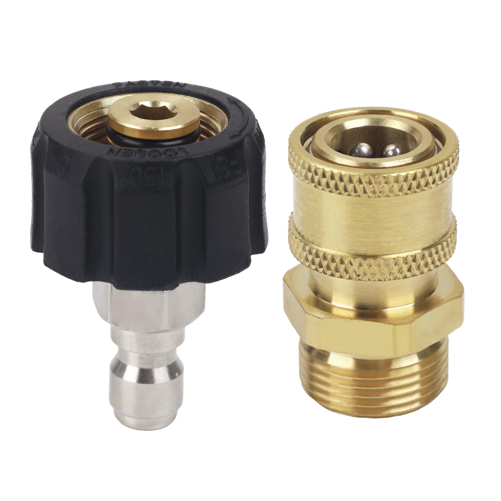 Kit de connexion rapide M22 15 mm idéal pour lavage auto et terrasse