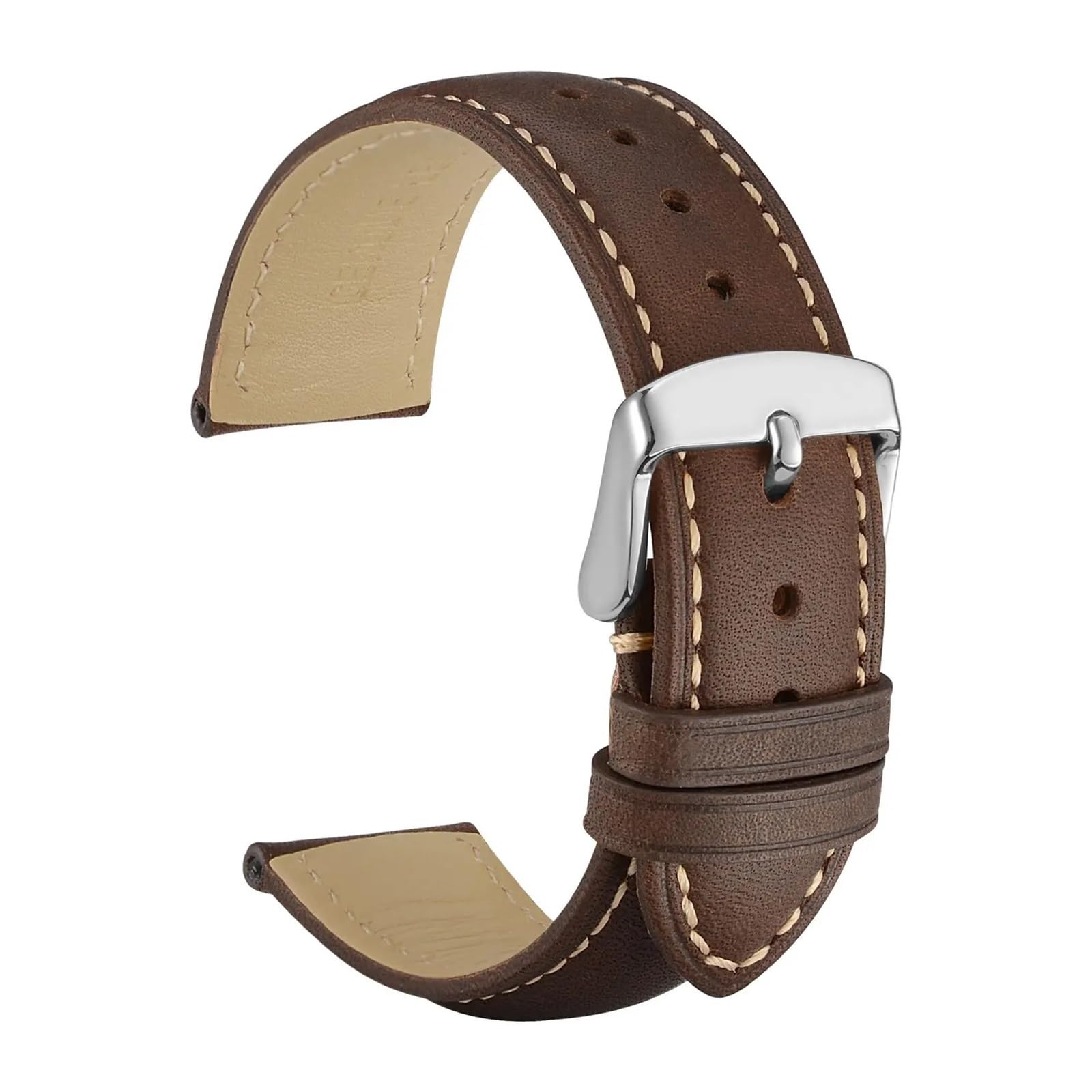 cinturino per orologio, Cinturino in pelle di vitello cinturino da polso in materiale morbido con fibbia in oro