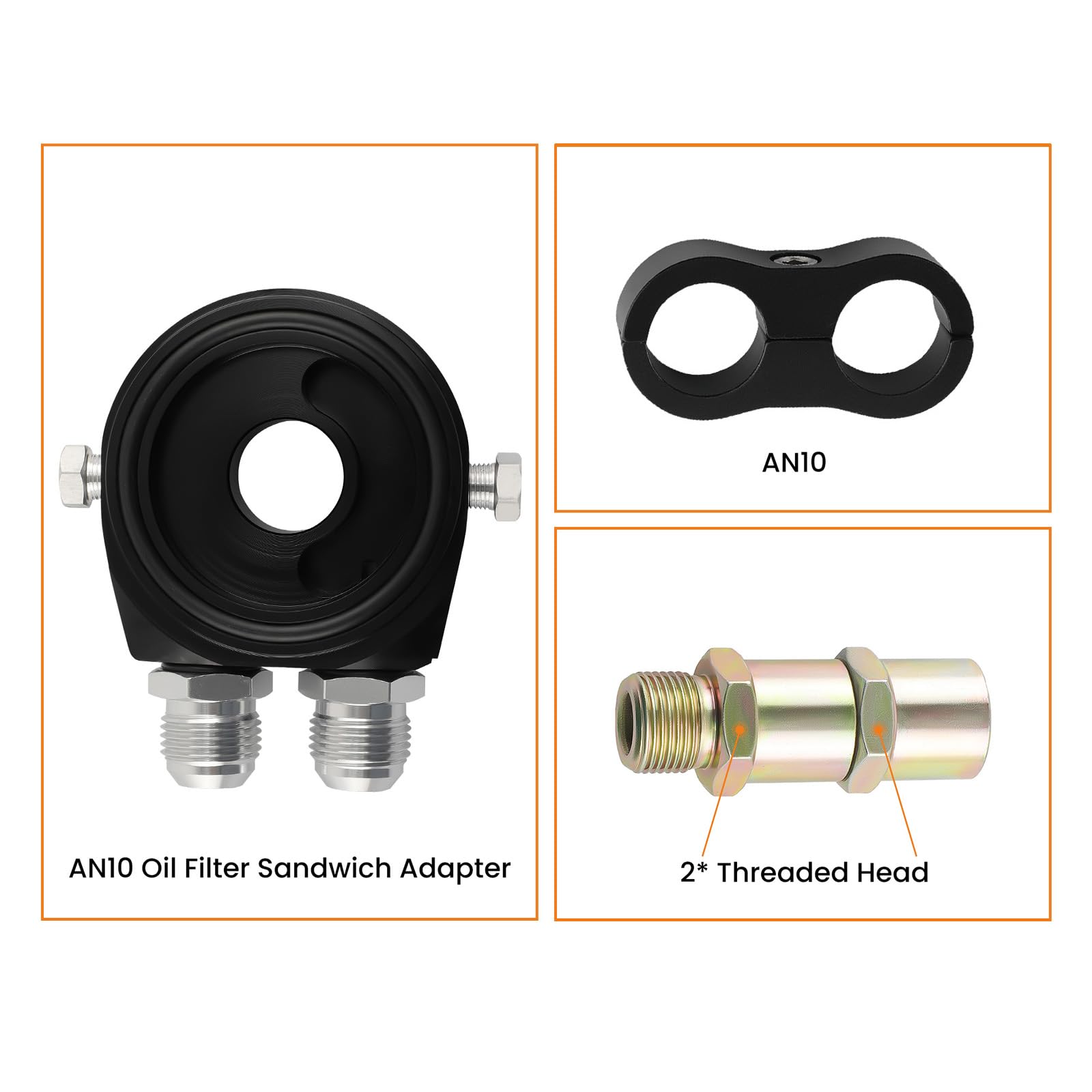 maXpeedingrods Radiatore olio 13 serie AN10 universale motore trasmissione radiatore olio 3/4 "UNF16 kit tubi nero