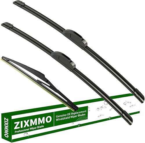 Miniatura 9 de ZIXMMO Juego de limpiaparabrisas de 24 + 21 pulgadas con limpiaparabrisas trasero de 14 pulgadas de repuesto para Honda Pilot 2003, 2004, 2005,