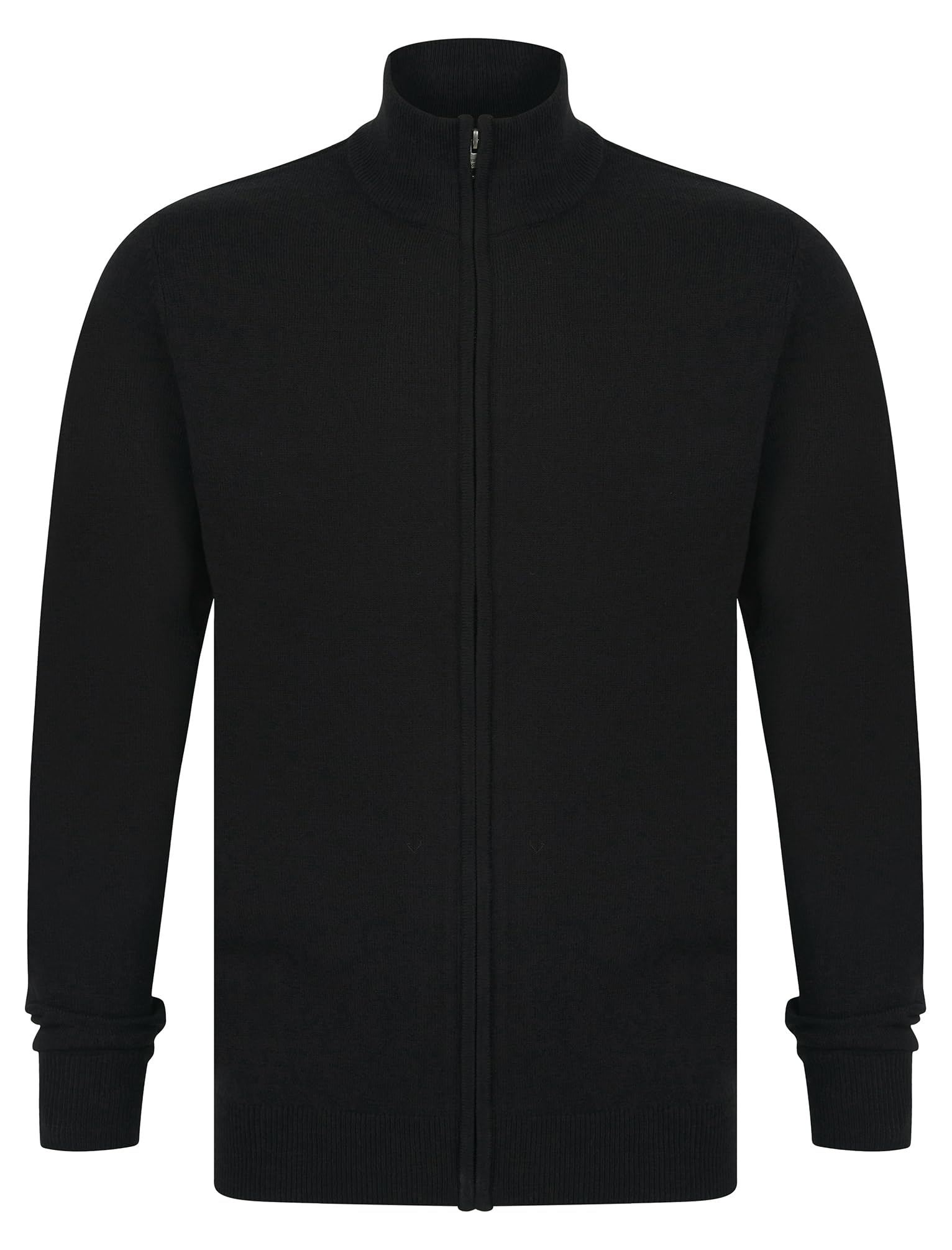 Kensington Eastside Funnel Neck Zip-Through Cardigan - Black - L