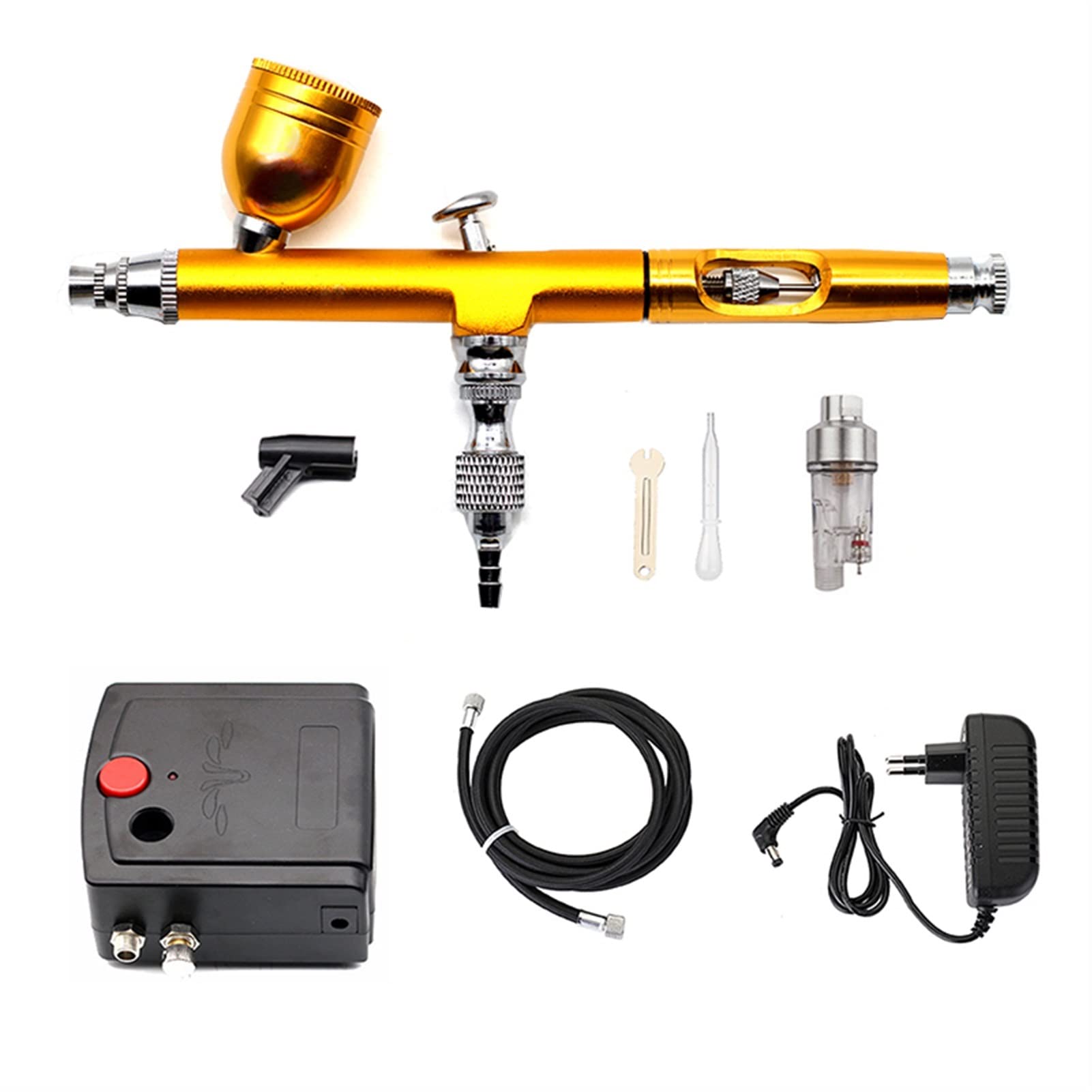 Sprzęt do piaskowania Dwufunkcyjny pistolet natryskowy Airbrush Mini Airbrush Kompresor Airbrush do zdobienia paznokci Makijaż Tatuaż Model Ciasto Farba samochodowa (kolor: D)