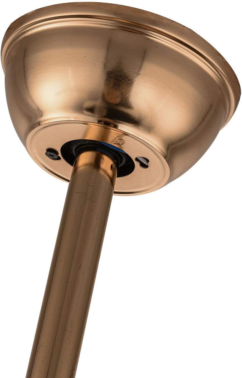 DNYSYSJ 42" Retractable Ceiling Fan with Lights, Invisible LED Ceiling Fan Lamp with Remote Contriol and Music Player Dimmable LED Chandelier 3 Lighting Colors 3 Speeds (Gold)