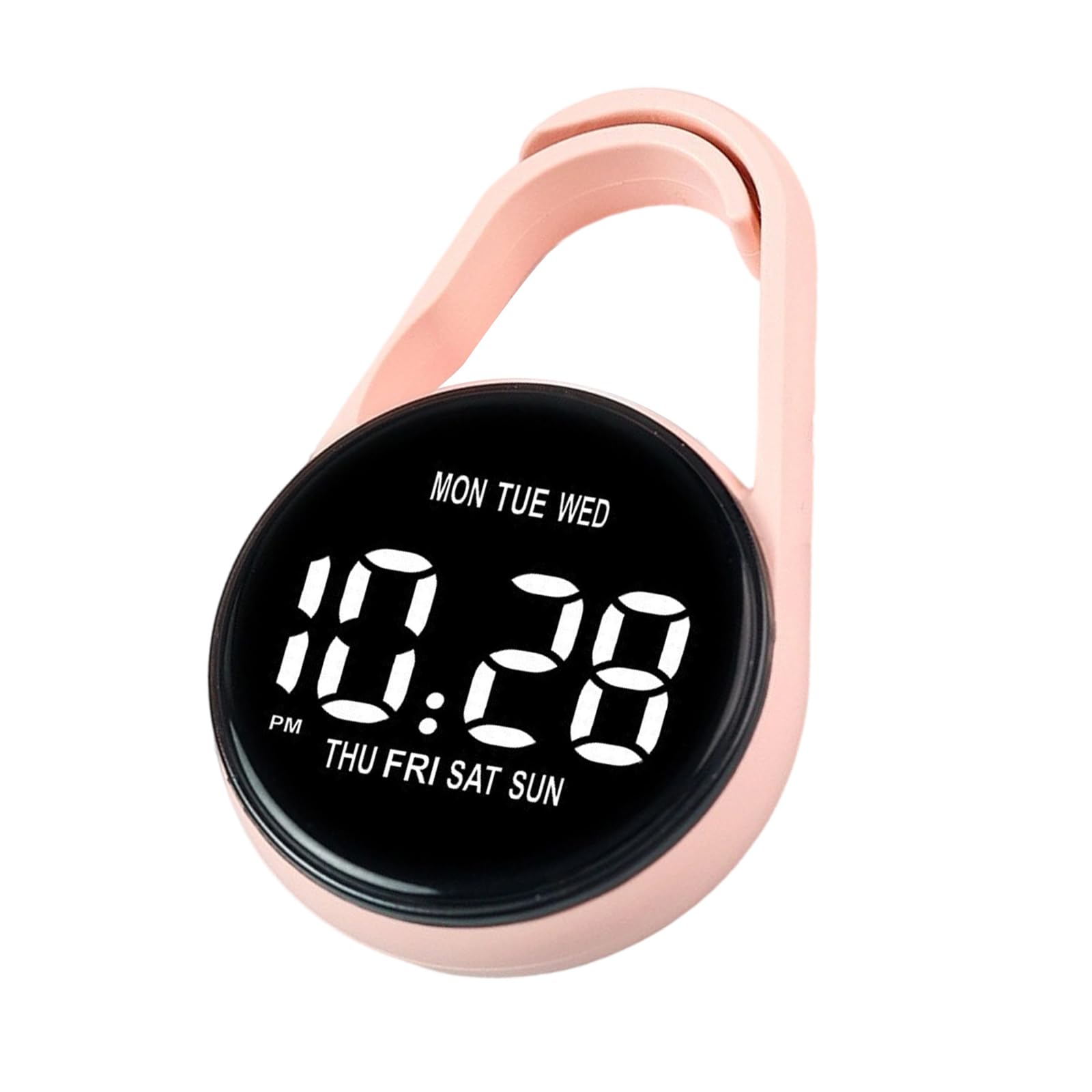 Tsophreniq Touch Control Digital Pocket Watch Keychain Clip for Students Accurate Time LED Display Electronic Clock Accessories Pocket Watch