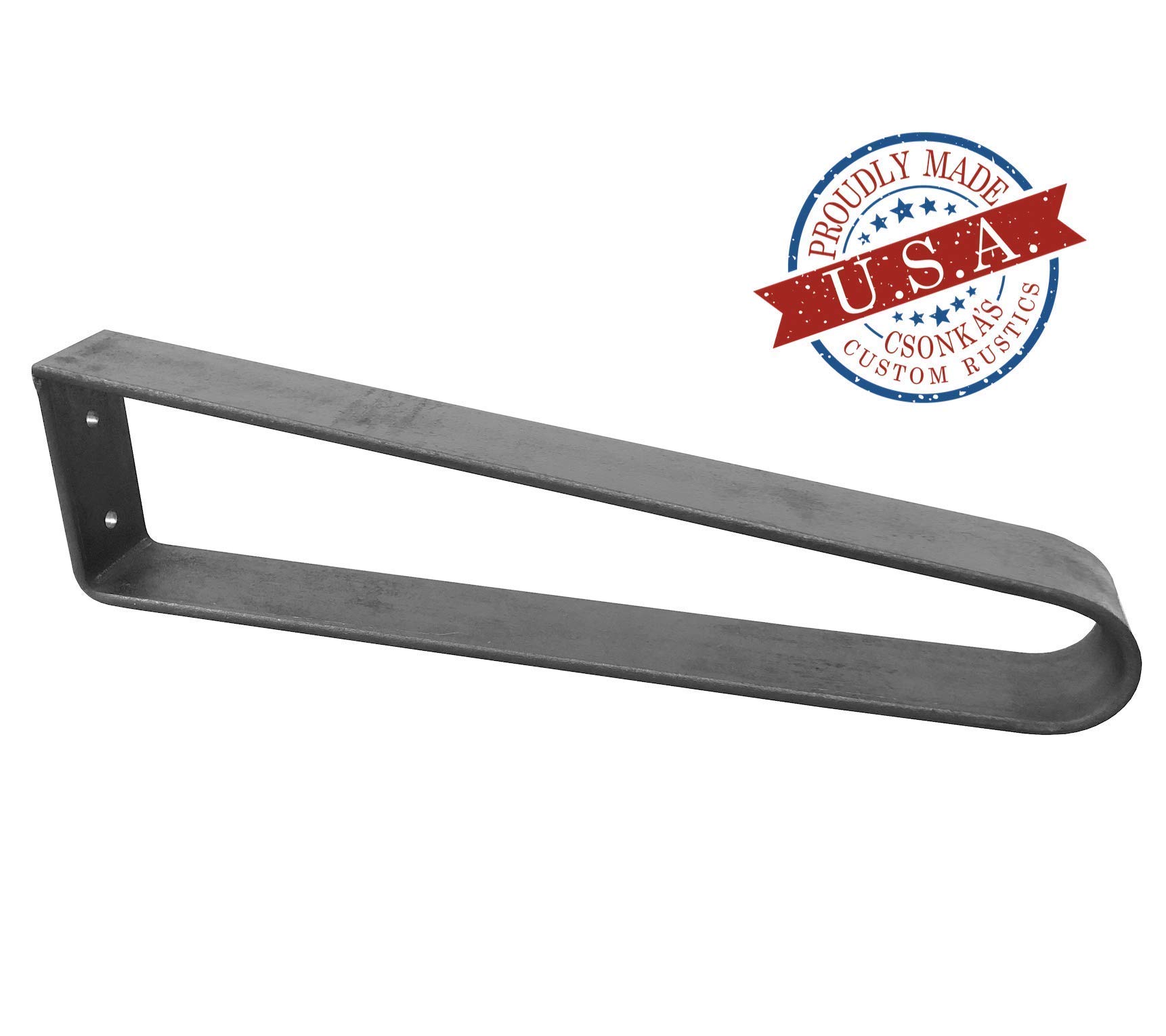 Buy Hairpin Legs (Single Leg) (Size Ranges 8" to 27") (1.5" Wide 3/16" Thick Metal) U Shape