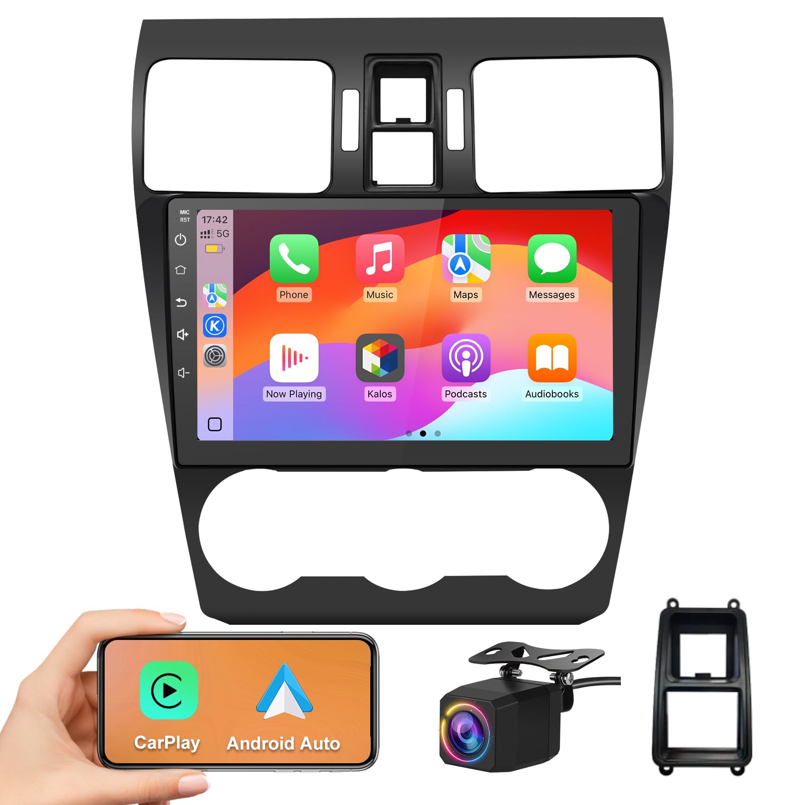 AWESAFE Car Radio Stereo for Subaru Forester WRX Impreza 2013 2014 2015 Android 13 2GB RAM 64GB ROM with CarPlay Android Auto Bluetooth