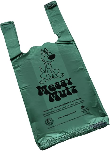 Messy Mutz Large Tie Handle Dog Waste Bags 500 (Not On A Roll)