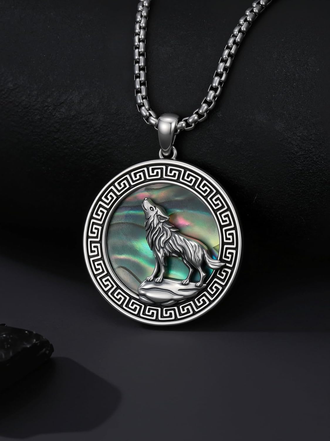 WINNICACA Christmas Gifts Wolf Necklace for Men Women Sterling Silver Wolf Pendant Viking Necklace Jewelry Gifts for Men Father Son - Image 3