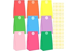 JOHOUSE Gift Bags with Stickers, Party Favor Bags, Wrapped Treat Bag