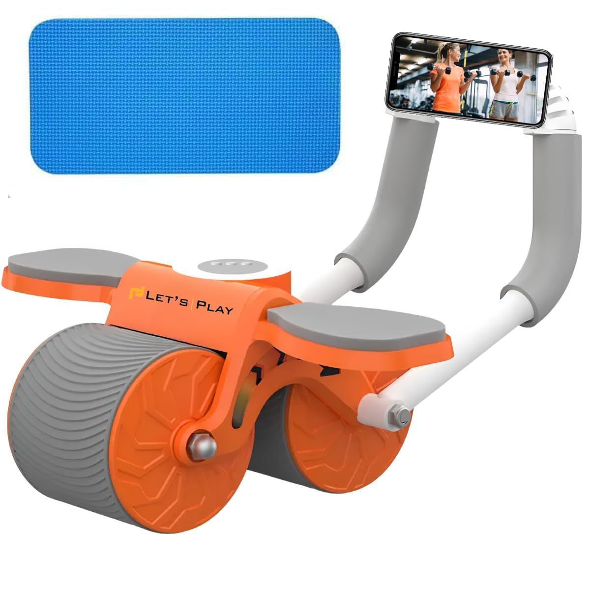 Lets Play® Ab Roller Automatic Rebound With Elbow Support, Timer, Mobile Holder & Knee mat Abs Exercise Roller Wheel for Home Gym & Strength Training (B0CH35NKD7) Amazon Price History, Amazon Price Tracker