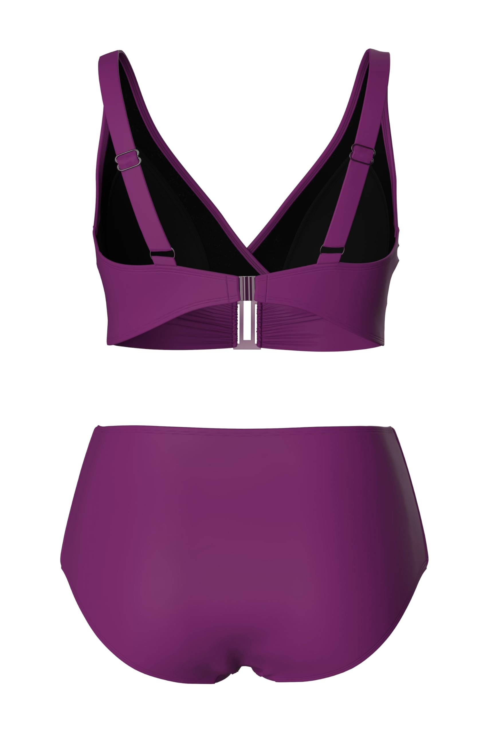 Ulla Popken Bikini, Zierschnallen, Softcups Set di Bikini Donna
