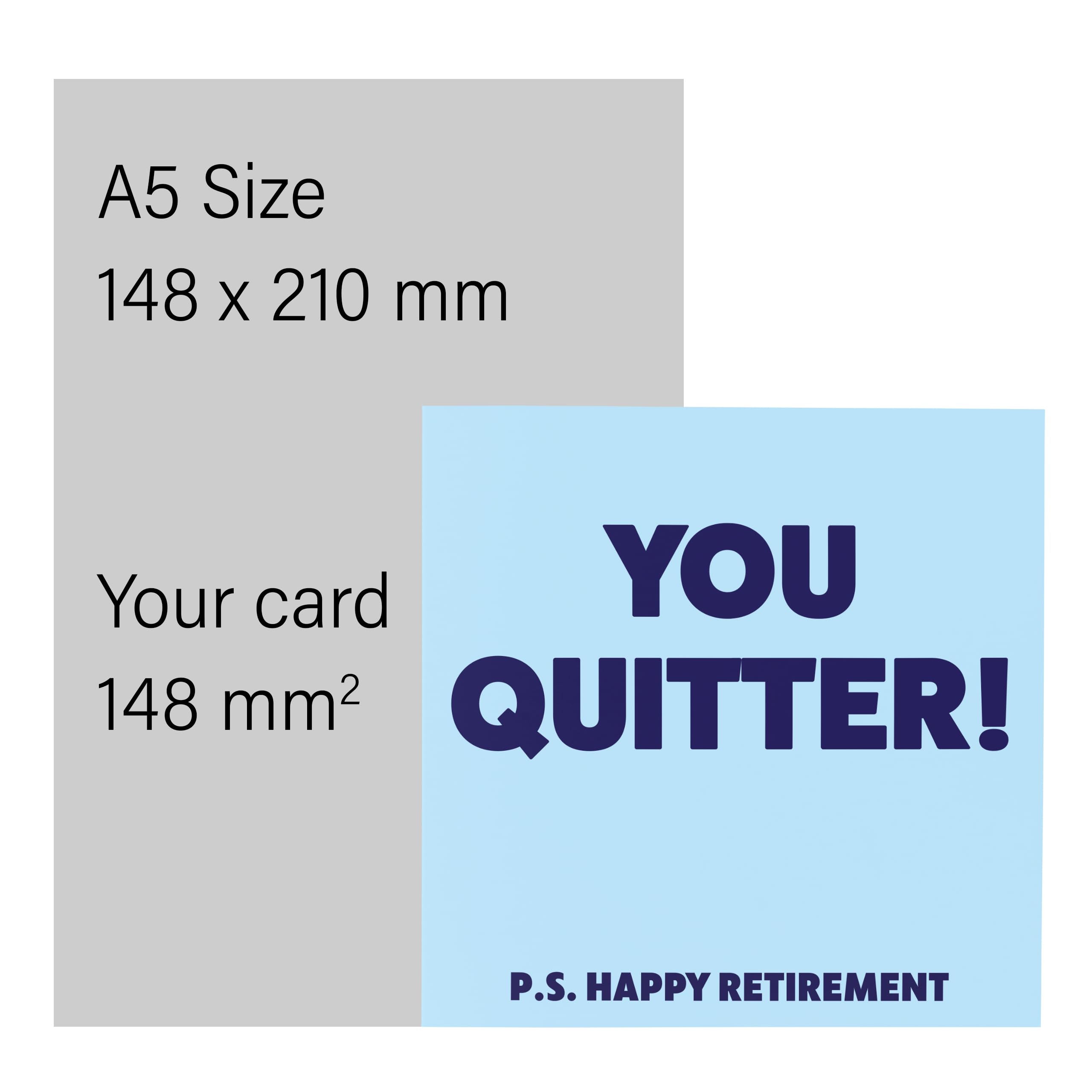 Lustige Ruhestandskarte – „You Quitter“ Mit Humorvollem Büro-Spruch, Recycelbar, Aus UK