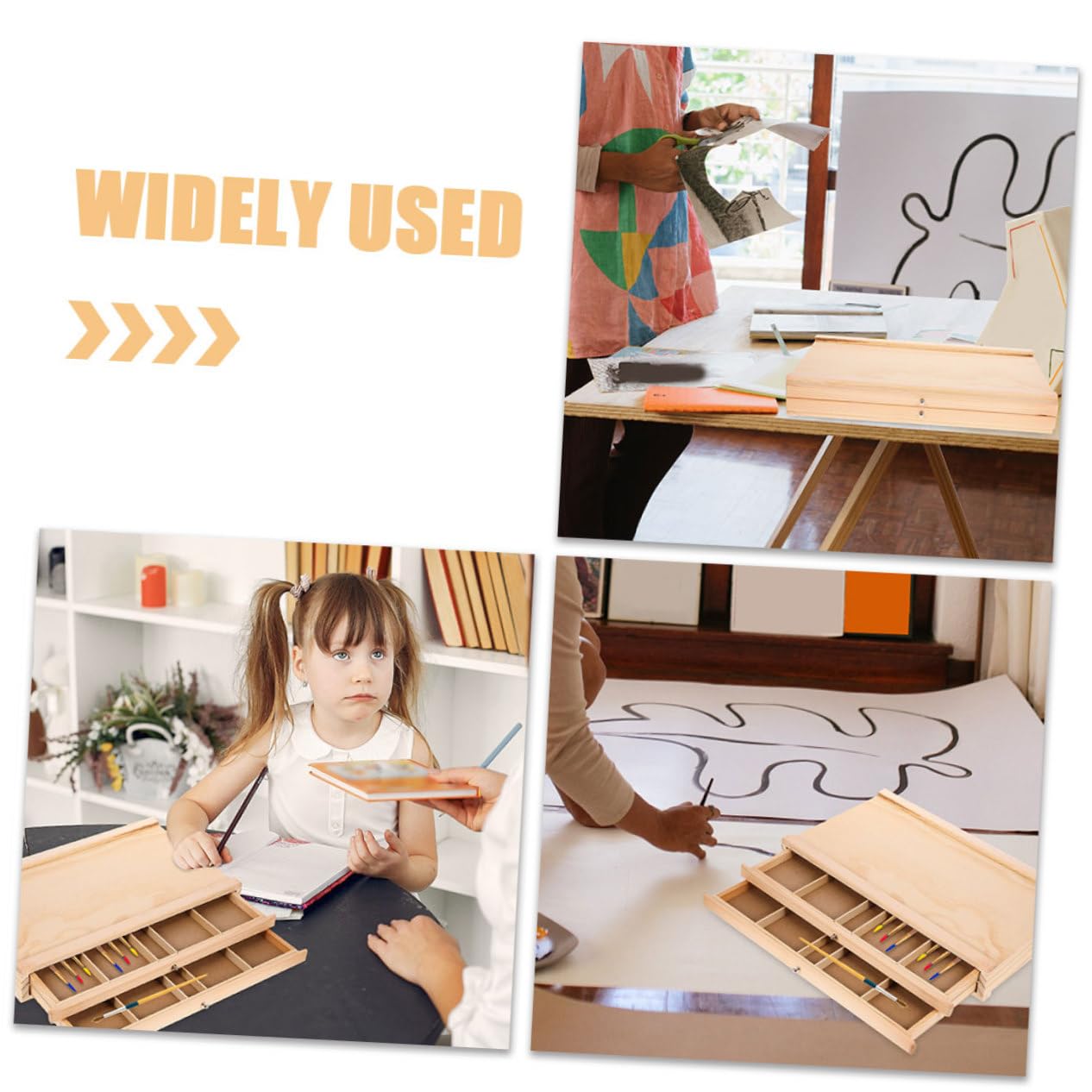Aufbewahrungsbox mit Schubladen für Künstlerbedarf Doppelwandiger Malstifte Organizer Vielseitige Künstlerbox für Outdoor und Atelier
