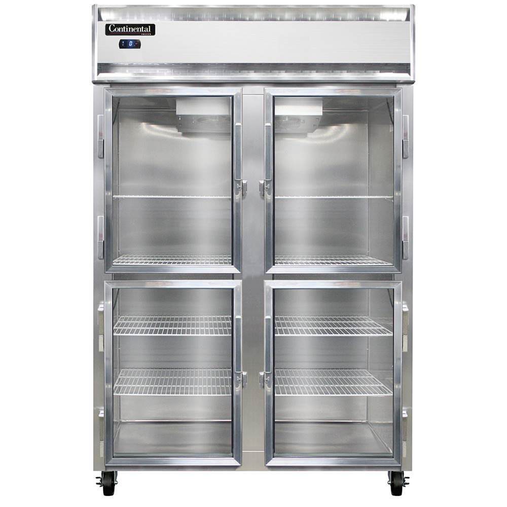 2FS-SS-GD-HD Two Section Reach In Glass Door Freezer by Continental Refrigerator – Commercial Grade