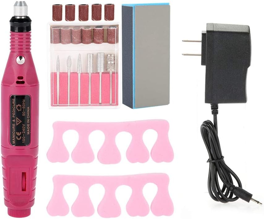 Electric Nail Drill Set, Professional Electric Nail Drill Pen File Kit, Manicure Pedicure Shape Machine, Nail Polisher Remover Grinding Sanding File, Home Salon Use