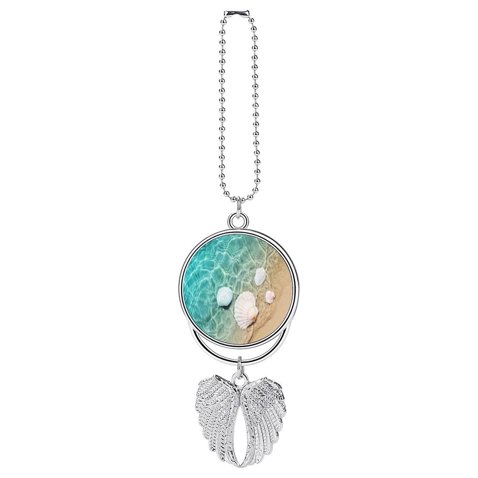 Déco Voiture Pendentif Coquillage Style Bohème - 2 Pièces - Pour Rétroviseur, Maison, Ambiance Plage - 4