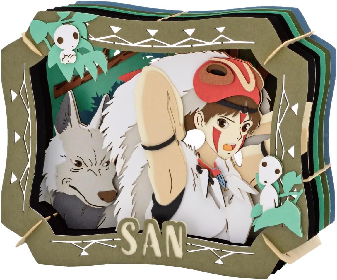 ensky - Princess Mononoke - San, Studio Ghibli Official Merchandise Paper Theater