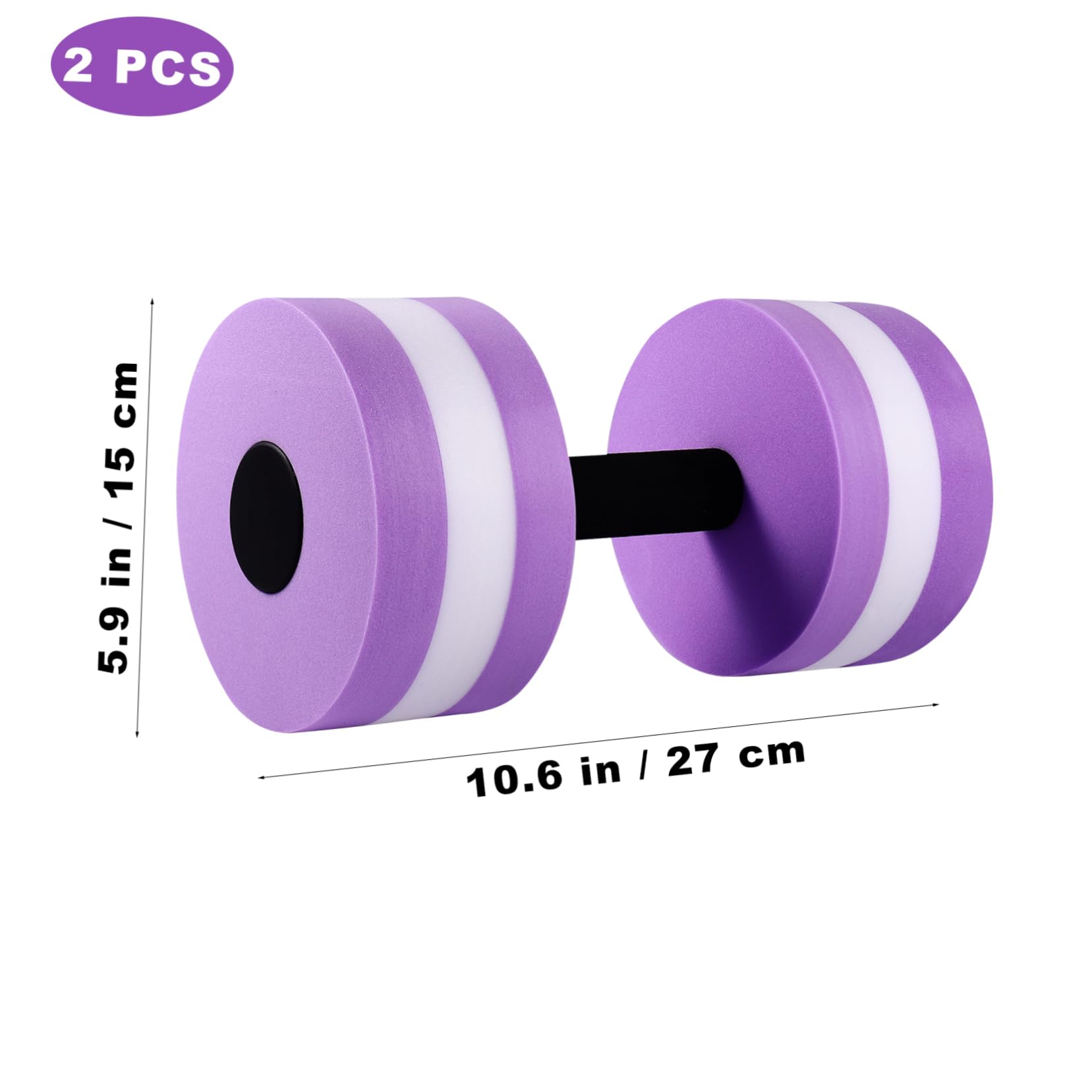 VICASKY Aquatic Exercise Dumbbells 2pcs Foam Weights for Water Aerobics Pool Workouts