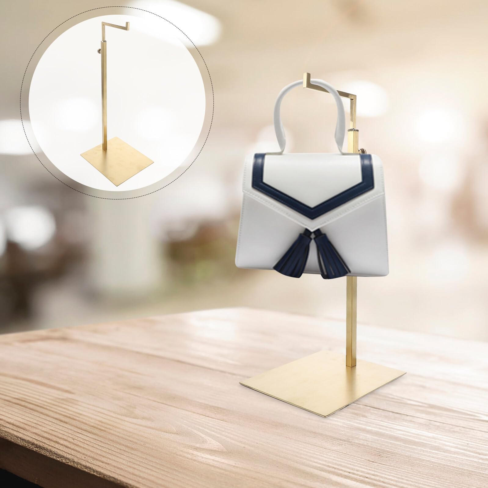 Soporte para Colgar Bolsas Perchero Organizador de Bolsos Multi-funcional de Acero Inoxidable Dorado Varios estilos para Bolso de Hombro en Centro Comercial o Casa