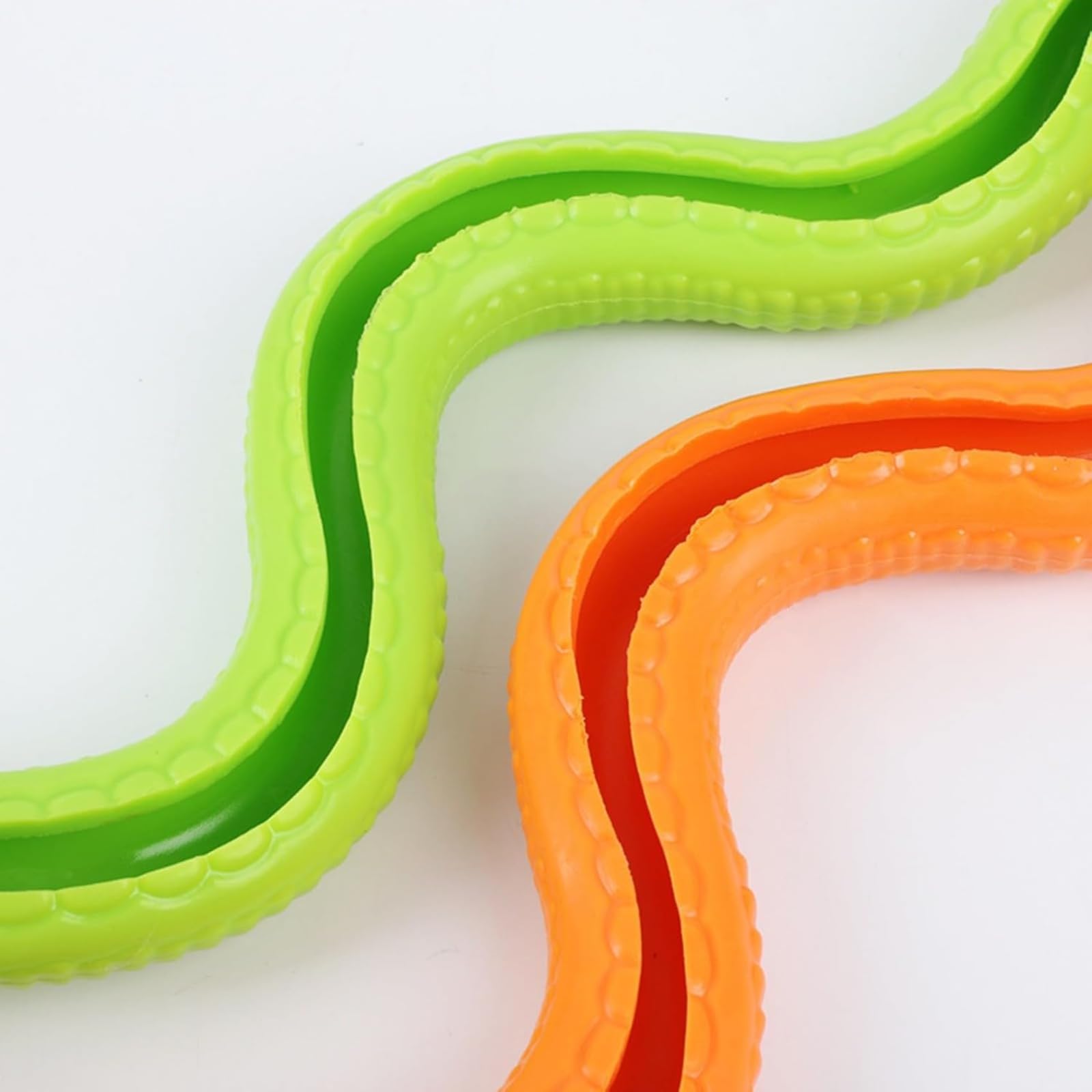 Giocattoli interattivi da masticare a forma di serpente, 2 pezzi in gomma TPR, alimentatore lento per allenamento, pulizia dei denti, riduce la noia