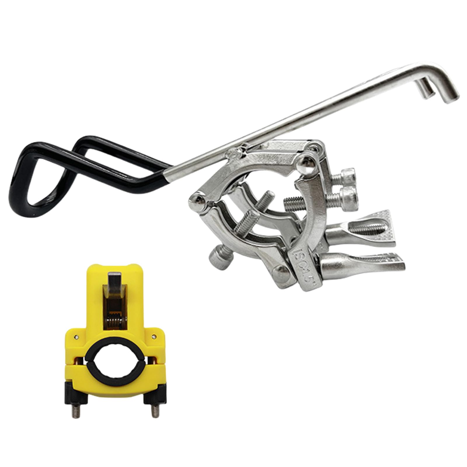 mioosho Stainless Steel Fishing Rod Holder for Boats Rails Mount with Clamp, Fishing Rod Rack Boats Fishing Rod Holder