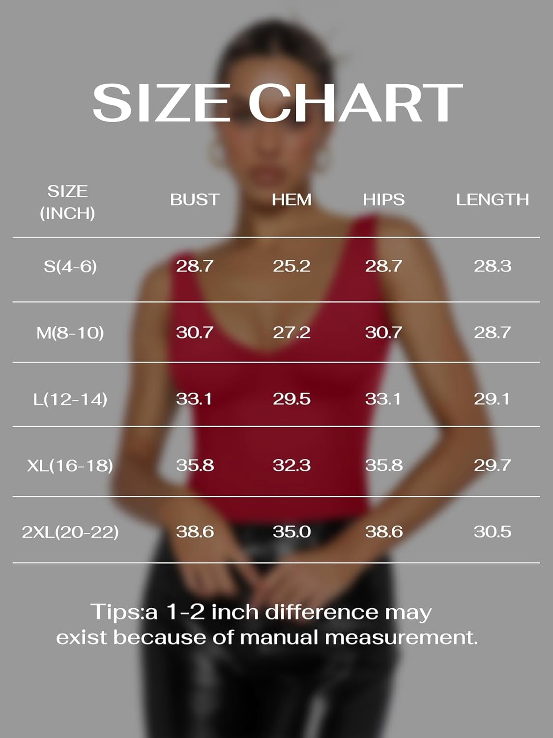 REORIA Butsmooth® Women’s Trendy Sexy Plunge Deep V Neck Sleeveless V Backless Going Out Tank Bodysuits Tops - Image 6