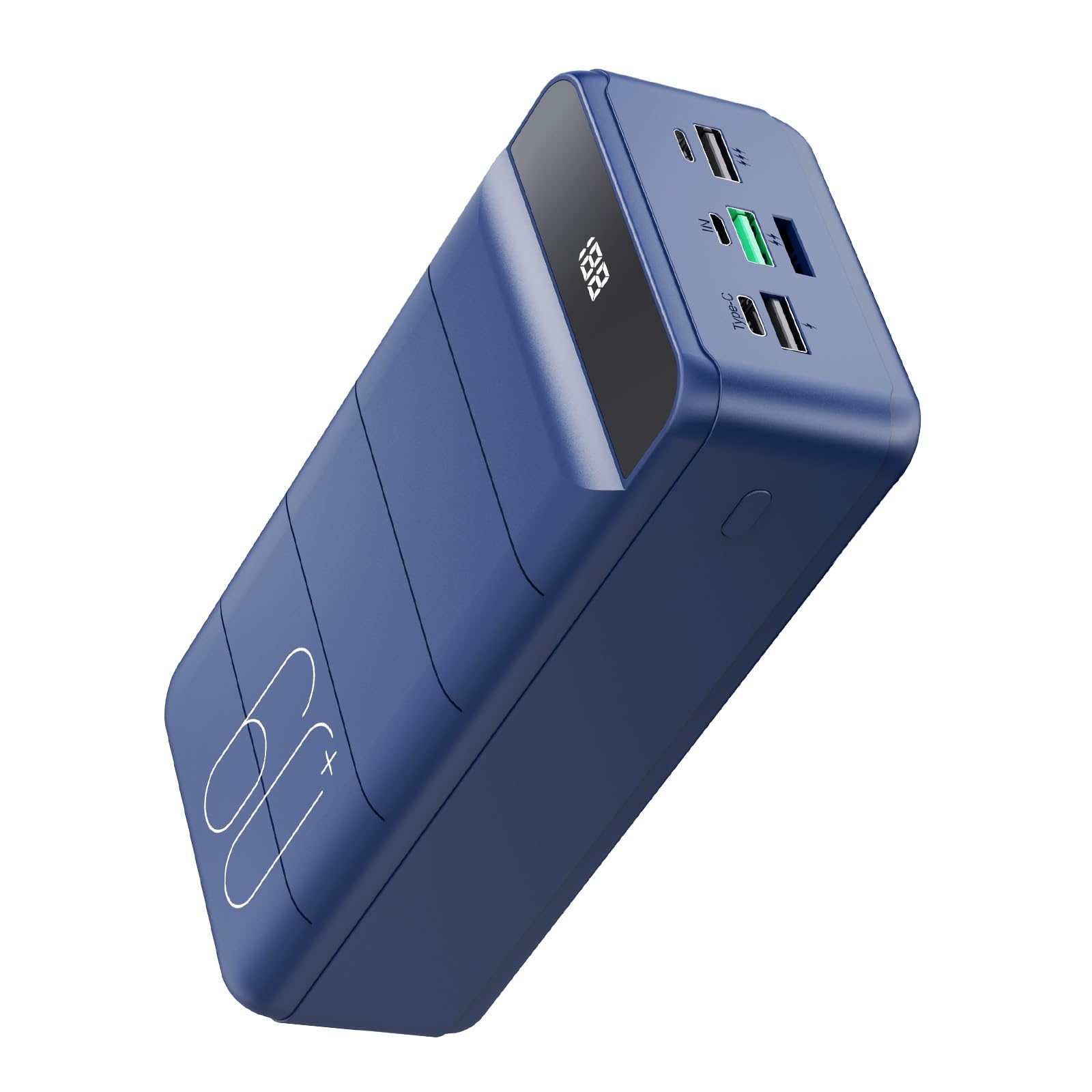 PDBEST 60000mAh Power Bank, 22,5W Powerbank PD USB-C Schnellladefunktion Externe Akku mit 4 Ausgänge und 3 Eingänge, kompatibel mit Smartphone, Tablets, Tablet usw Blue