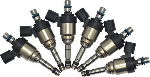 Miniatura 4 de Inyector de combustible 35310-3C550 compatible con Hyundai Genesis Azera Santa Fe Genesis Coupe 2012-2015, paquete de 6 unidades