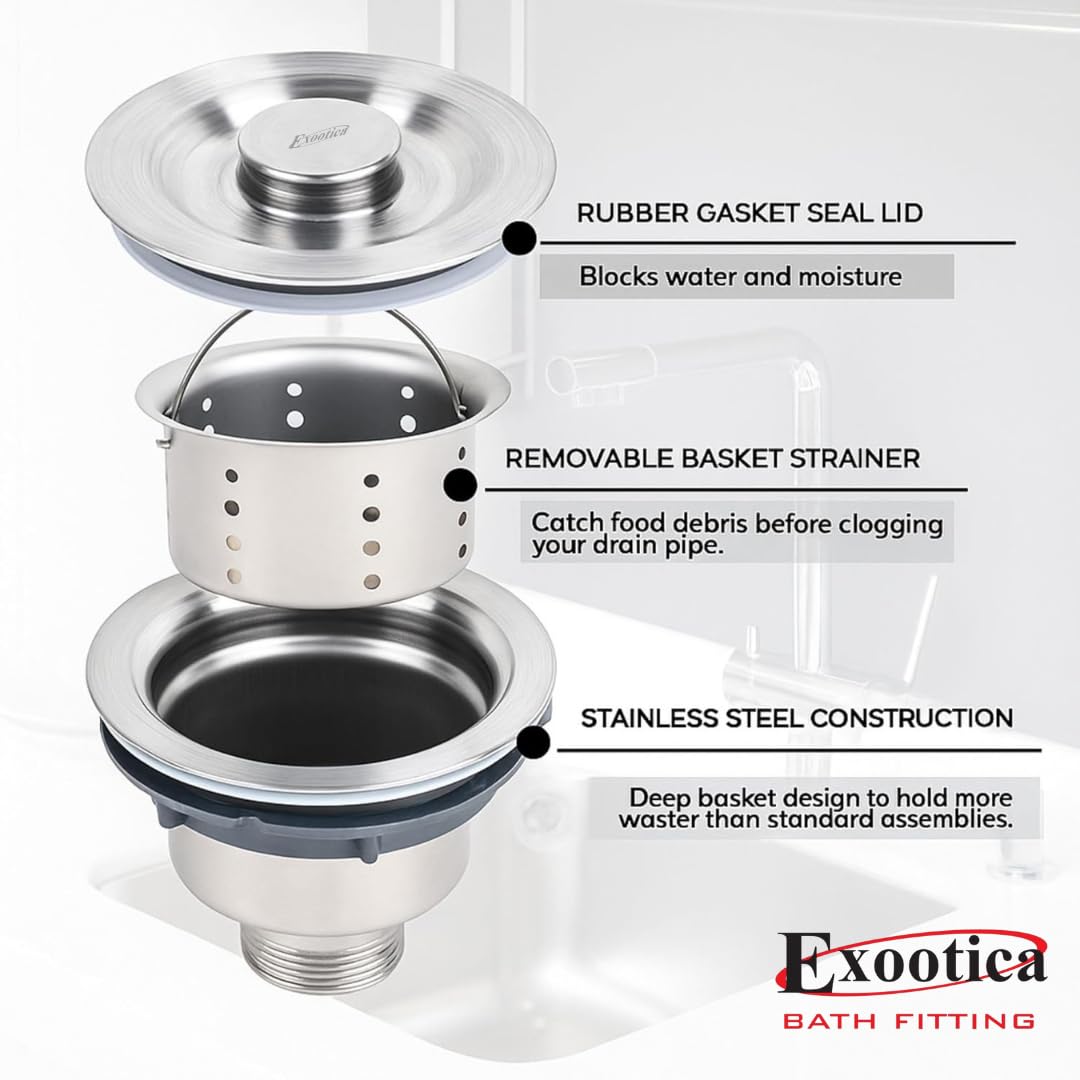 Stainless Steel Sink Waste Coupling - Durable Drain Jali -3