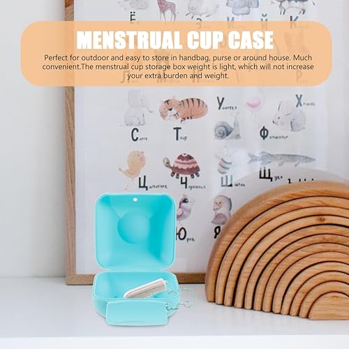 Miniatura 5 de Healifty Estuche para vasos de disco de época, color verde claro, caja de artículos para chupetes femeninos para viajes, soporte de transporte