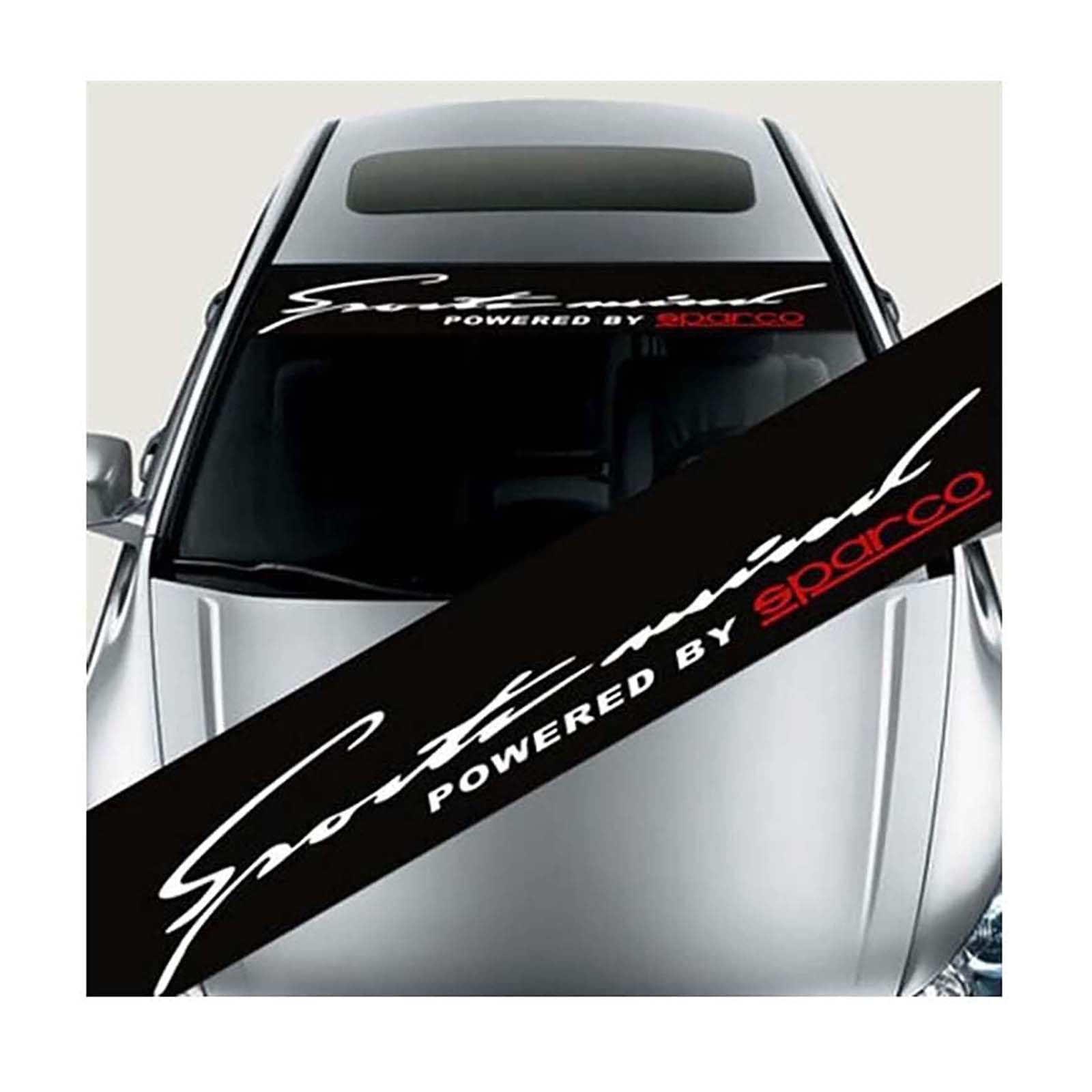 QGJMCAMYP for Benz A-Klasse Limousine 4 (IV) V177 AMG I 2019-2023 Car Windshield Sticker, Premium Waterproof Car Windscreen Sunstrip Banner, Anti-UV Scratch Resistant Decal,B
