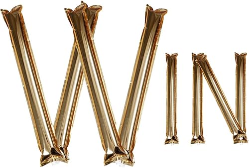 Vista 12 de Hooshing Bam - Juego de 40 palos de trueno inflables para animar al baloncesto, fútbol, fiesta, deporte, espíritu de equipo plateado