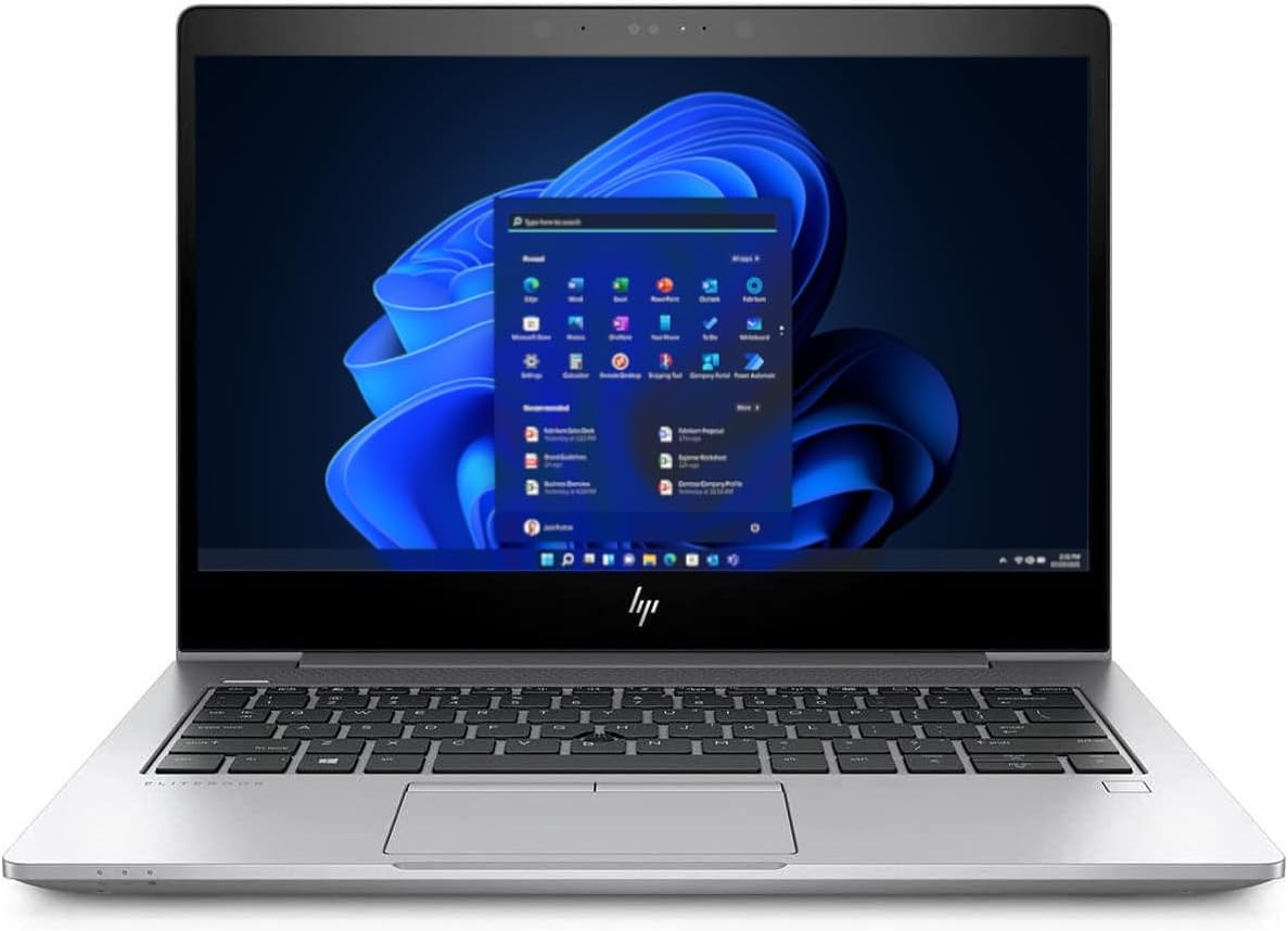 HP EliteBook 840 G7 14" FHD Laptop, Quad-Core i5-10310U, 16GB DDR4 RAM, 256GB SSD, Backlit Keyboard, HDMI, Windows 11 Pro (Renewed)