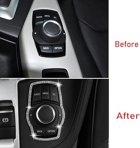 Miniatura 10 de MICROCK Bling - Cubierta de botón de encendido de parada de arranque del motor para BMW 2 3 3GT 4 5 6 7 X1 X2 X3 X4 X5 X6 X6M M2 M3 M4 M5 M6 Series,