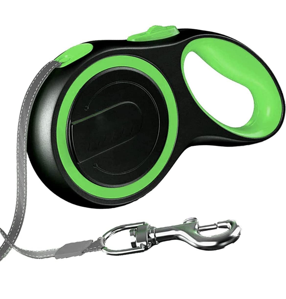 HOCCRetractable Dog Leash 8M with Anti-Slip Handle Dog Retractable Leash for Small Medium Larger Dogs Up to 50KGS, One Button Break&Lock 360 Heavy Duty Long Dog Lead for Running Walking (Green)