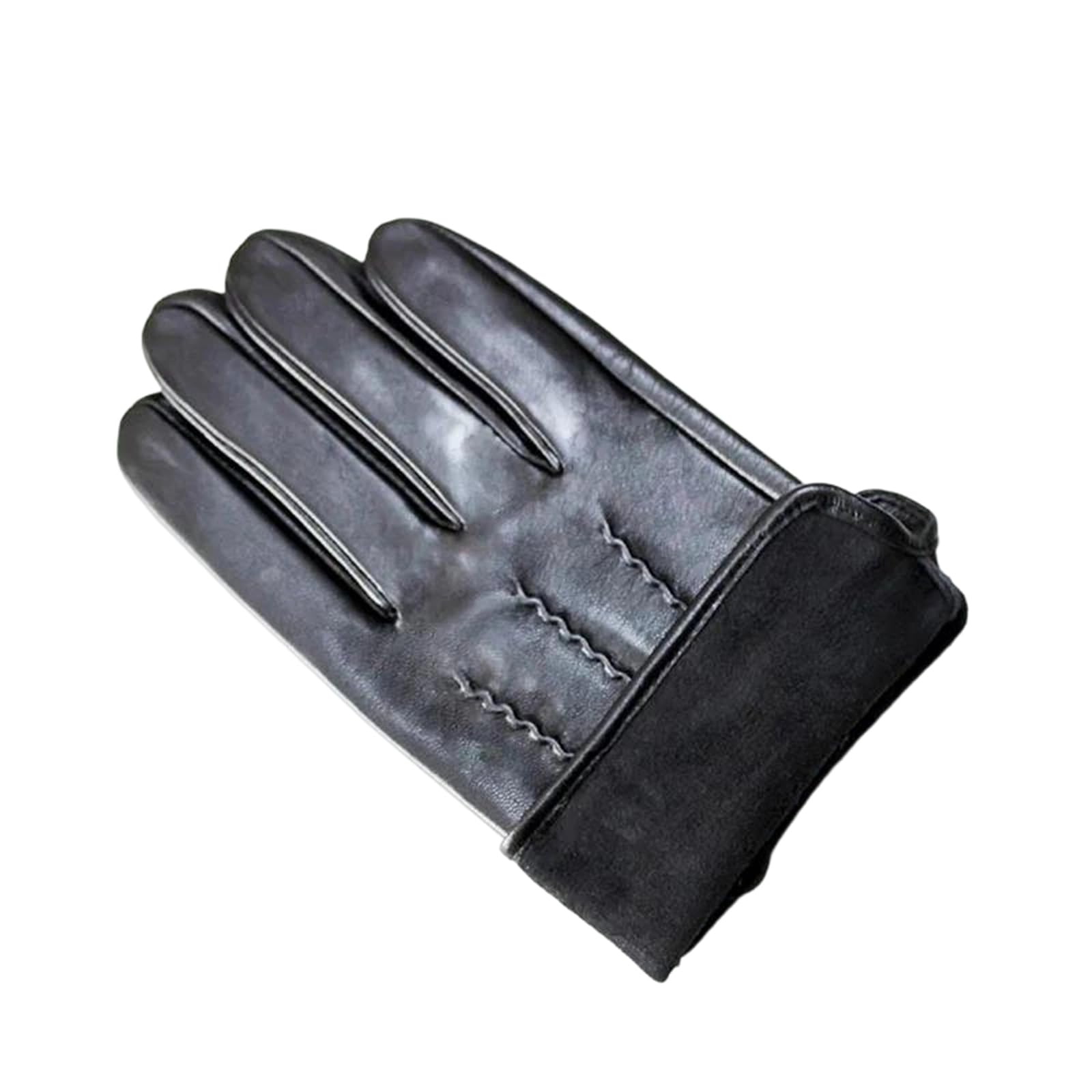 Guantes de piel de oveja auténtica para hombre, delgados, sin forro, para pantalla táctil, mensajes de texto, verano, al aire libre, conducción