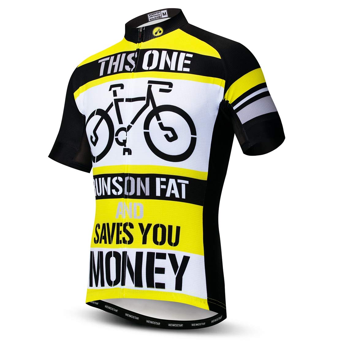 Cycling Jersey Men Bike Clothing Bicycle Jersey topMountain Road MTB Jersey Shirt Short Sleeve Team Sports Wear White Yellow Size L