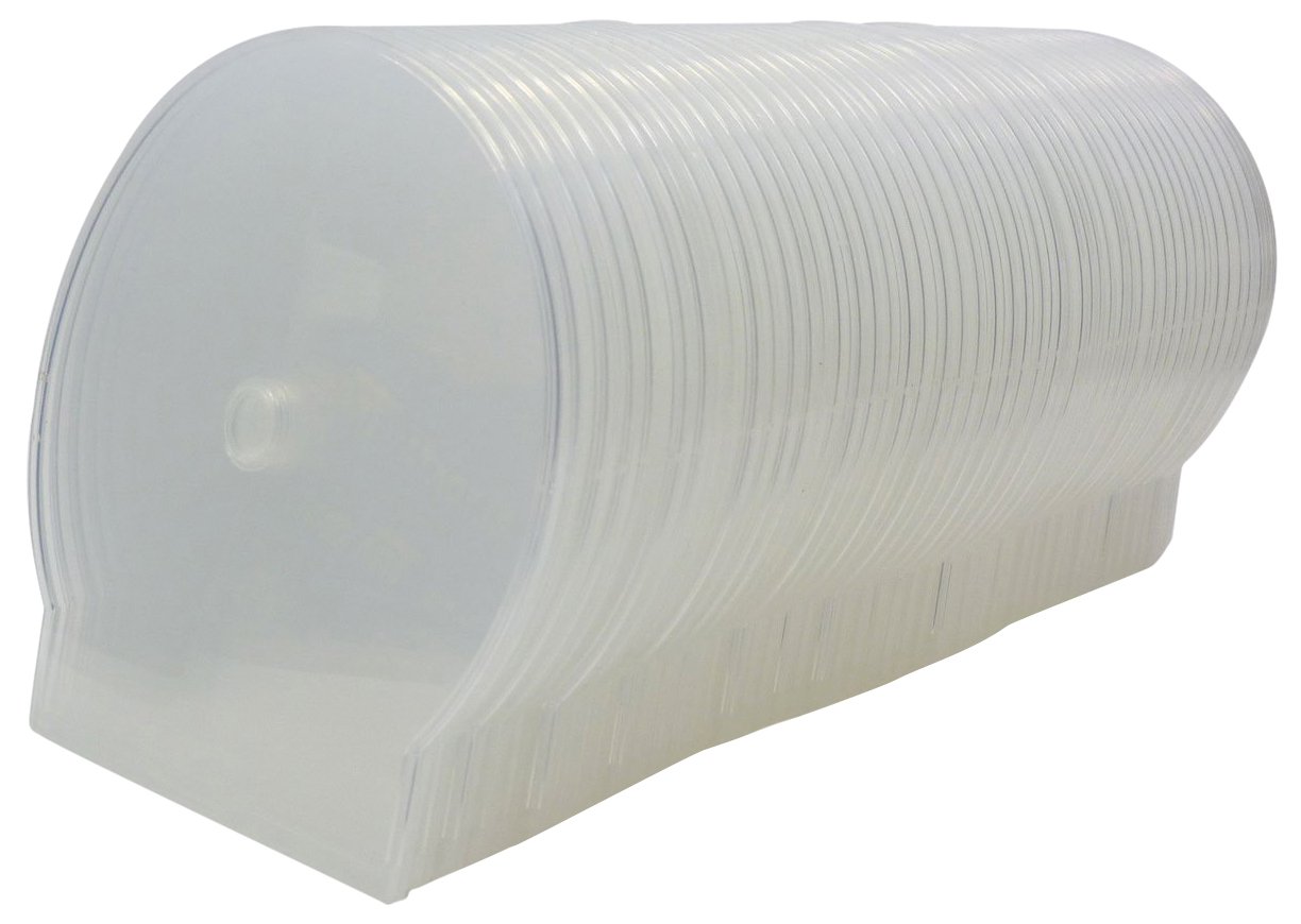 C-Shell 50/CLAMCLR12CM Genuine CD/DVD/Blu-Ray Storage Cases, Clear, 50 pack