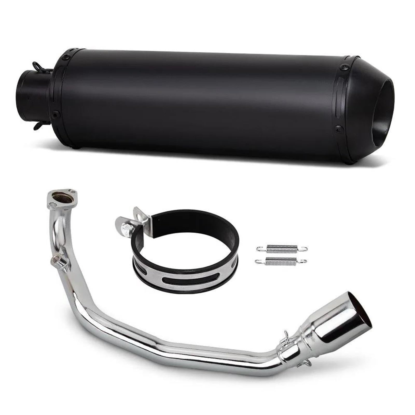 Tuyau Silencieux Silencieux D'échappement Universel pour Zuma, Moteur Réservoir pour GY6 150cc 200cc pour Scooter pour 125cc Système Complet avec Tuyau DB Killer(C)