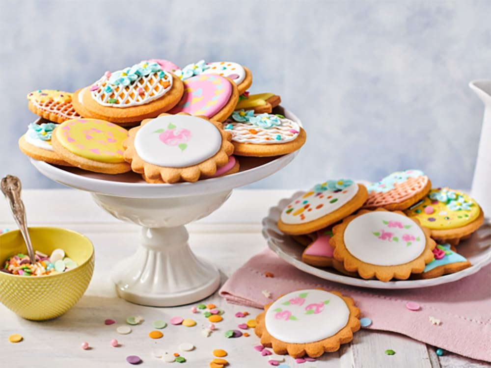 FunCakes Preparado para Galletas: Crujientes y Fáciles de Usar, Perfectas para Decorar con Fondant o Glasa Real, También Adecuadas Como Masa para Tartas, Halal. 1 Kg. 1000 g