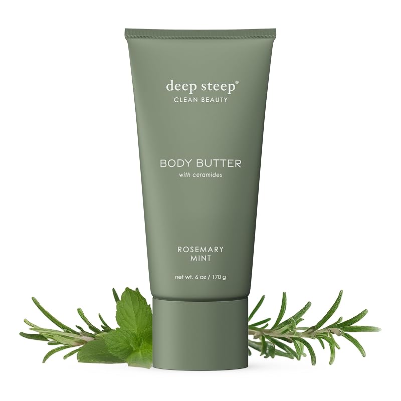 Manteiga corporal Deep Steep Rosemary Mint com ceramidas e manteiga de karité, 170 g