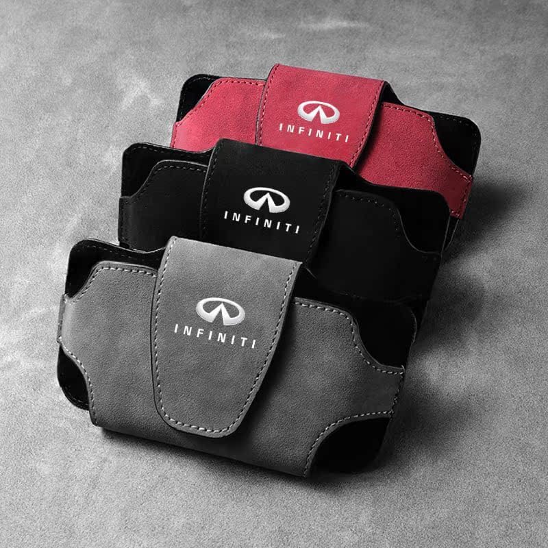 Car Glasses Frames for Infiniti QX60 SUV 7 Seats 2014-2024, Glasses Holders Sun Visor Glasses Clamp Sunglasses Holder Glasses Clip Visor Accessories,B